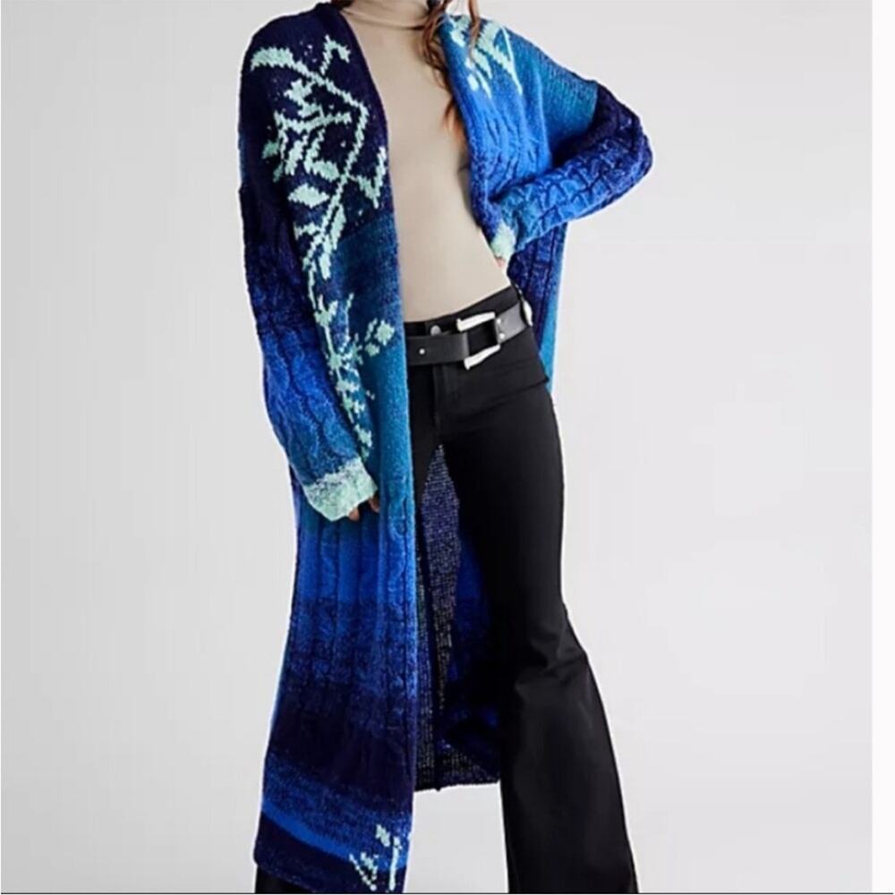 Free People Flurry Cardigan Maxi Sweater M/L